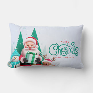 Almofada Lombar Merry Christmas Pillow Cover