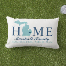 Michigan Home Aqua e Monograma da Família Personal