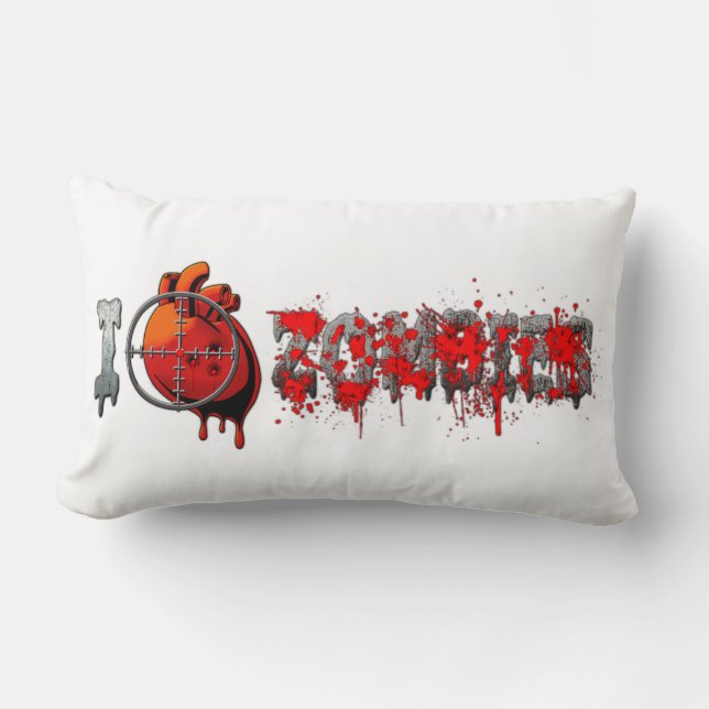 Almofada Lombar Mim zombis do coração (Frente)