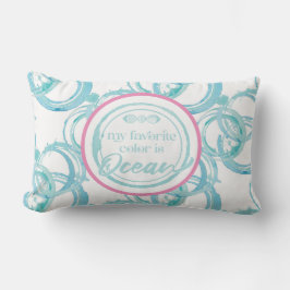 Almofada Lombar Minha cor favorita é Travesseiro decorativo Oceano