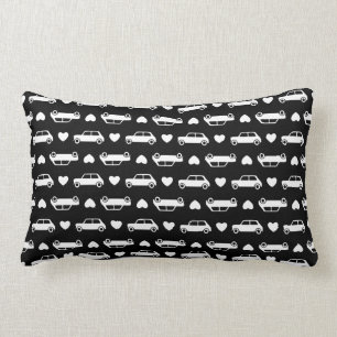 Almofada Lombar Mini Carro Coração Preto