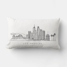 Almofada Lombar Minimalist Los Angeles Skyline Illustration