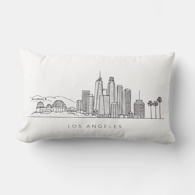 Almofada Lombar Minimalist Los Angeles Skyline Illustration (Frente)