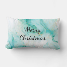 Almofada Lombar Mint Aqua Pearl Dourado Marble