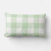 Mint Green e White Gingham Pattern