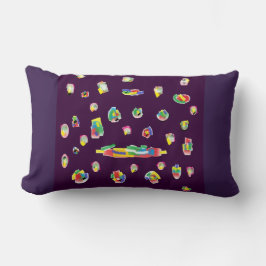 Almofada Lombar mistura de cores roxas, qualidade padronizada, pro