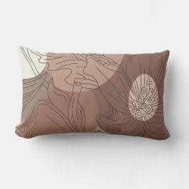 Almofada Lombar Mocha Hibiscus Botanical Harmonia para set