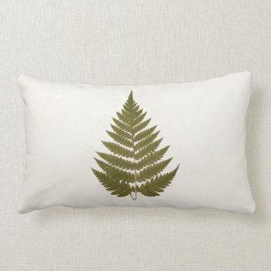 Almofada Lombar Modelo da folha da samambaia da verde azeitona dos