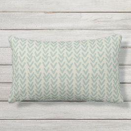 Almofada Lombar Modern Boho V Padrão Seafoam Green Beige