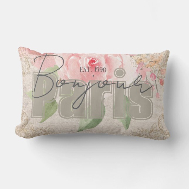 Almofada Lombar Modern Classy lettering Grunge Botanical Shabby (Frente)