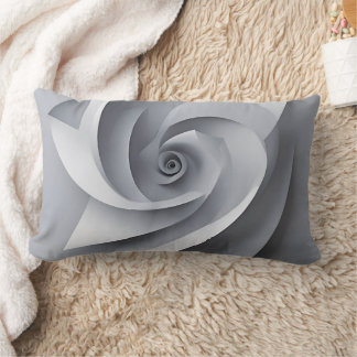 Almofada Lombar Modern Grey Abstract Rose  – Minimalist AI art