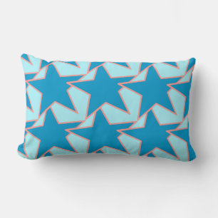 Almofada Lombar Modern Star Geométrico - azul-ceruliano