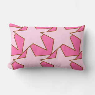 Almofada Lombar Modern Star Geométrico - claro e cor-de-rosa profu
