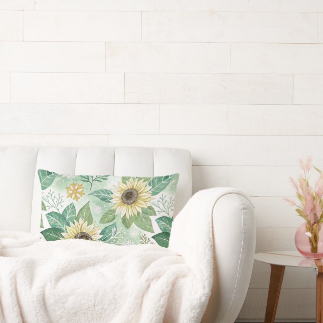 Almofada Lombar Modern  Sunflowers Winter pattern (Sofá)