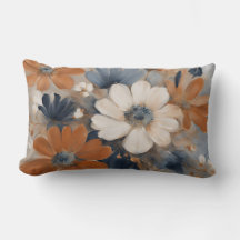 Moderno Farmhouse Azul Marinho Laranja Queimada Fl