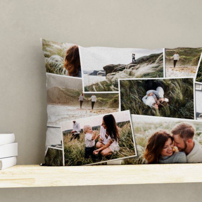 Almofada Lombar Moderno mínimo 5 fotos elegante família única (Criador carregado)