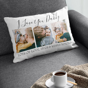 Almofada Lombar Moderno Personalizado Eu Amo Você Papai   3 Fotos
