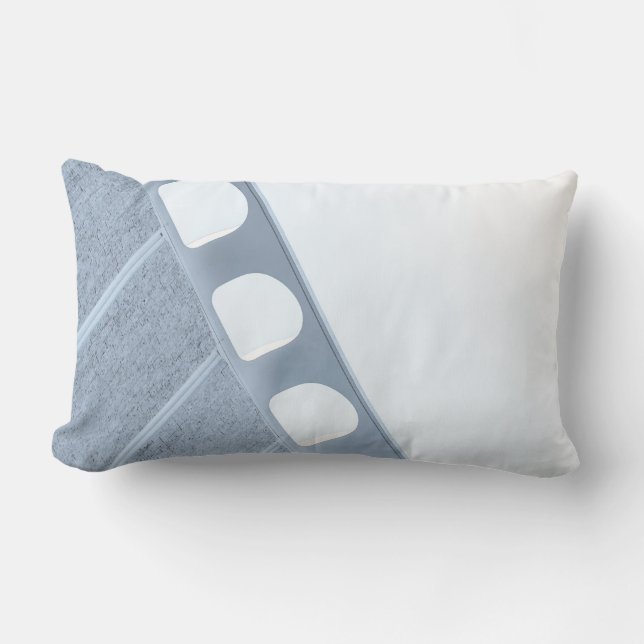 Almofada Lombar Moldura de metal preto e branco (Frente)