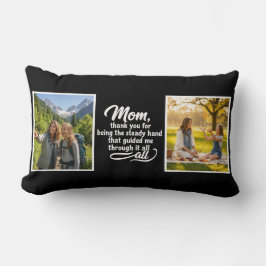 Almofada Lombar Mom Steady Hand Guided Me Script 2 Photo Black