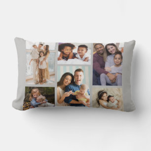 Almofada Lombar Momentos em foco: Colagem personalizável de 6 foto