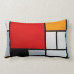 Almofada Lombar Mondrian - Composição com Plano Vermelho Grande<br><div class="desc">Composição com Plano Vermelho Grande, famosa pintura de Piet Mondrian</div>