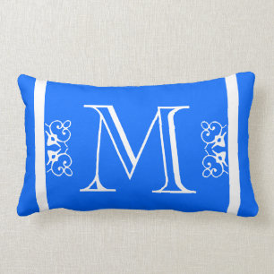 Almofada Lombar MONOGRAM sólido céu brilhante Azul personalizado