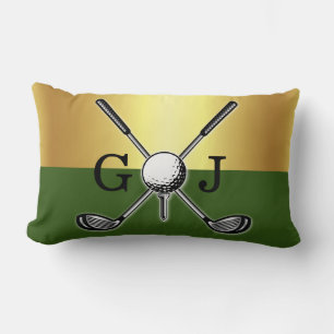 Almofada Lombar Monograma de Golfe Elegante Personalizado Minimali
