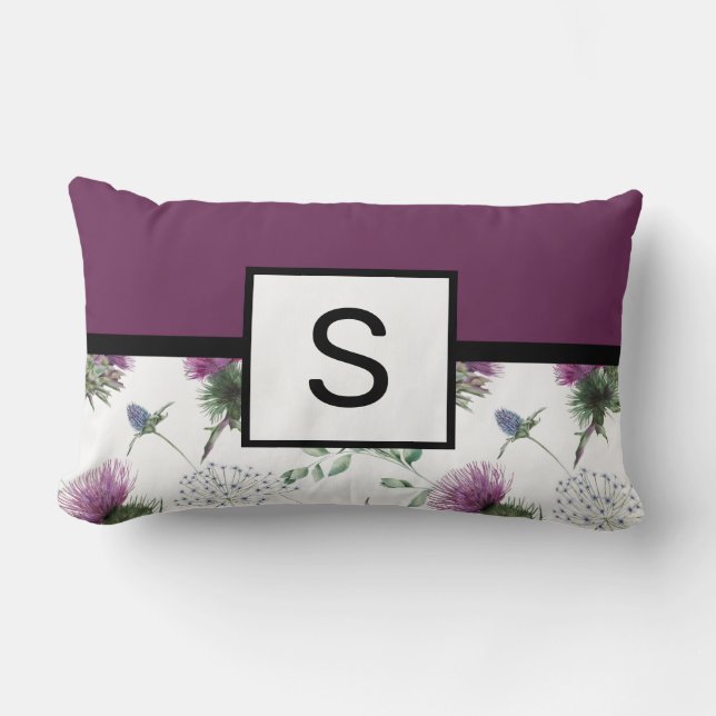 Almofada Lombar Monograma Floral Puro (Frente)