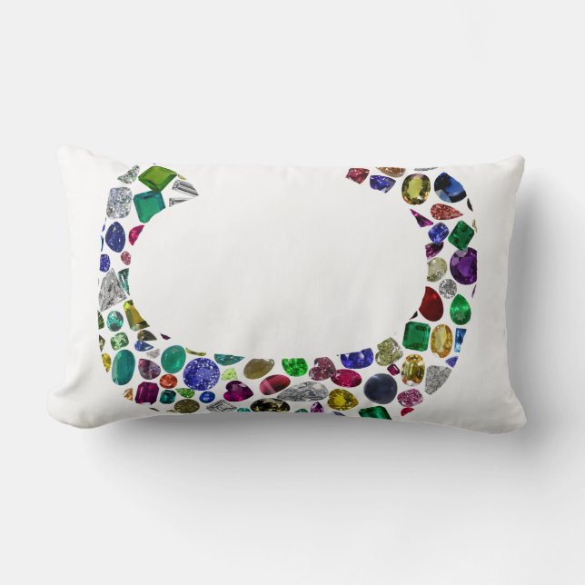 Almofada Lombar Monograma inicial - Letra C Trendência (Frente)