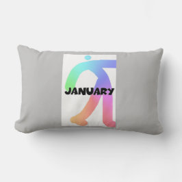 ALMOFADA LOMBAR MONOGRAMA INICIAL MÊS DE JANEIRO