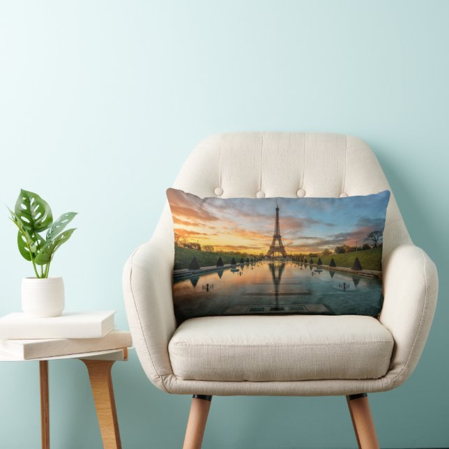 Almofada Lombar Monumentos | Torre Eiffel Sunrise (Cadeira)