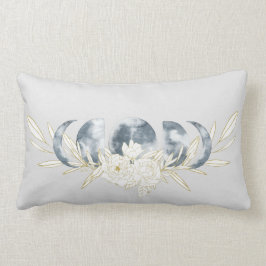 Almofada Lombar Moon Magic Moon Fase e Padrão Floral