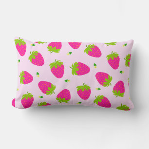 Almofada Lombar Morango Rosa