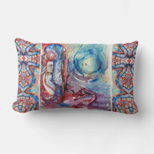 Almofada Lombar MORGANA LE FAY Magic & Mystery Pink Blue Fantasy