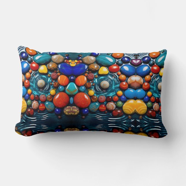 Almofada Lombar Mosaico do Oceano (Frente)