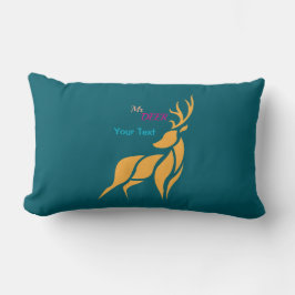 Almofada Lombar Mr. Deer Graphic – Rustic Woodland Style