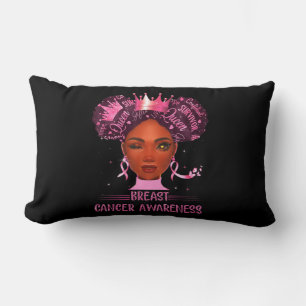 Almofada Lombar Mulher Negra Em Outubro Vestimos Cancer Rosa
