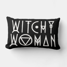 Almofada Lombar Mulher Witchy Halloween Gótico Décor Witch