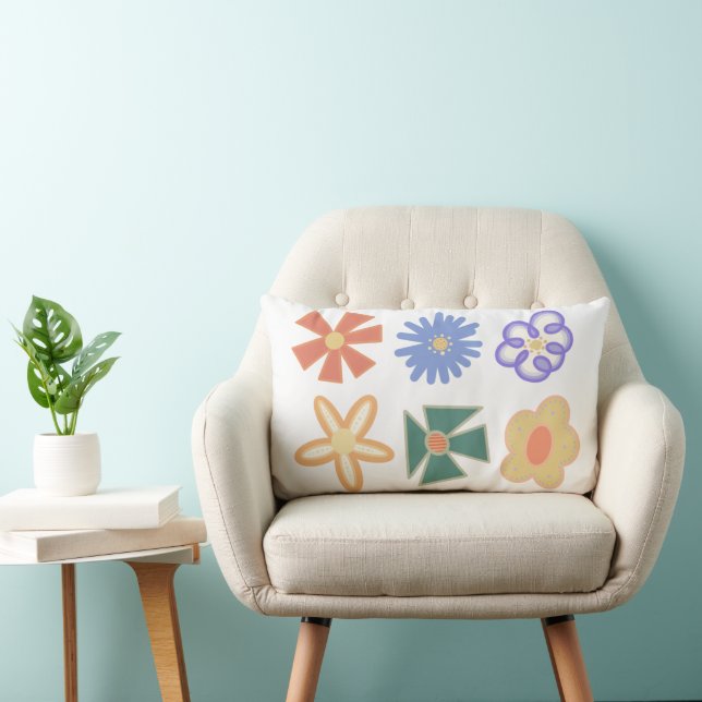 Almofada Lombar múltiplo floral boho flor seis pack (Cadeira)