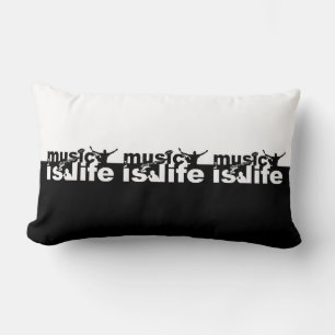 Almofada Lombar MÚSICA É travesseiro decorativo personalizado LIFE