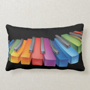 Almofada Lombar Música Legal Colorida do Teclado