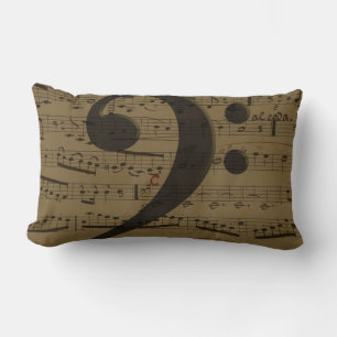 Almofada Lombar Musical Bass Clef sheet