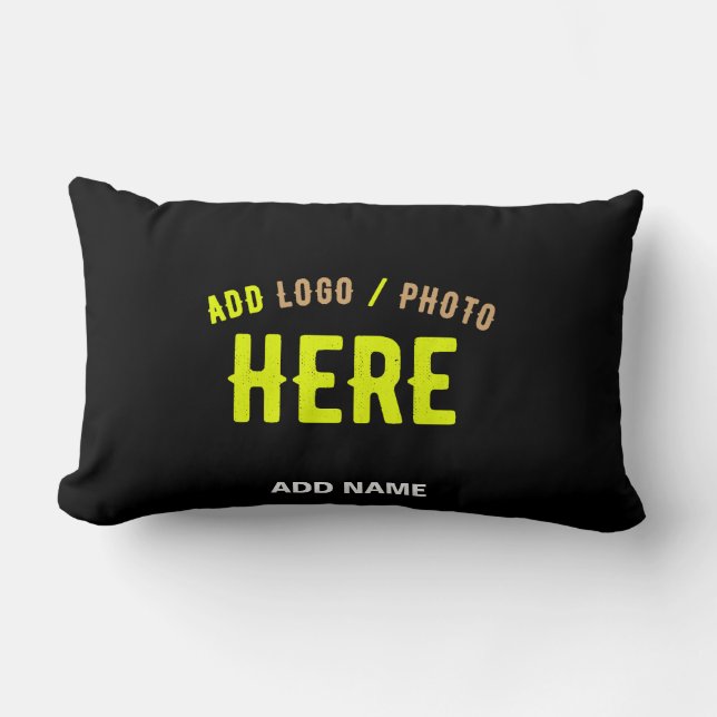 ALMOFADA LOMBAR NA MODA MODERNO PERSONALIZÁVEL NEGRO VERIFICADO CO (Frente)