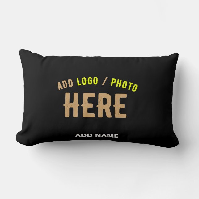 ALMOFADA LOMBAR NA MODA MODERNO PERSONALIZÁVEL NEGRO VERIFICADO CO (Frente)