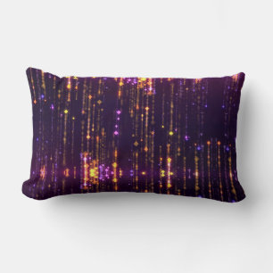 Almofada Lombar Na moda Purple Glitter Dourado Mogern Sparkl