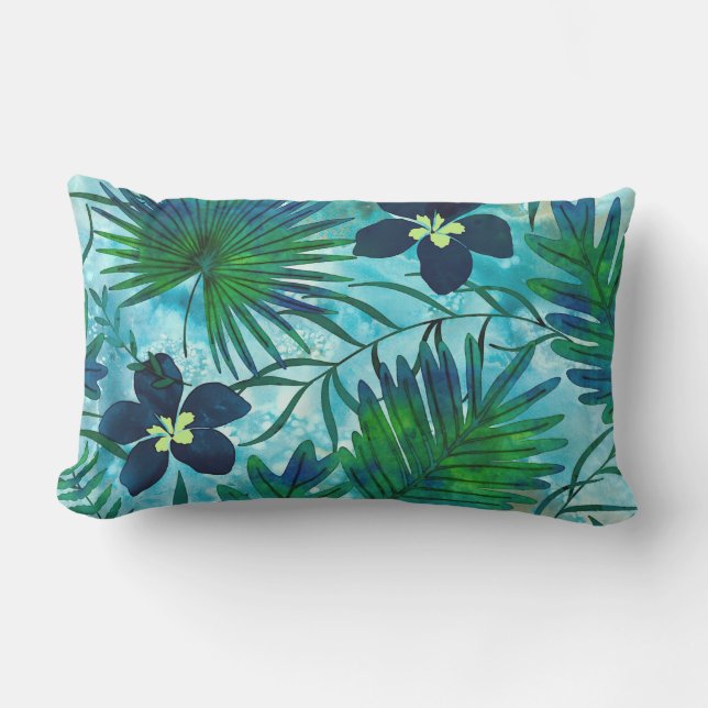 Almofada Lombar Nalani Hawaiian Tropical Garden Reversible (Frente)