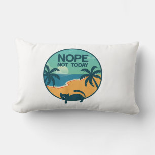 Almofada Lombar não hoje, gato design para amantes de gatos