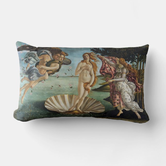 Almofada Lombar Nascimento de Venus por Botticelli (Frente)