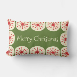 Almofada Lombar Natal atômico Retro Meio século Feliz Natal