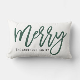 Almofada Lombar Natal de Feriado Verde do Hunter Moderno da feliz